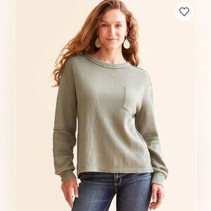 BKE Olive Long Sleeve Top